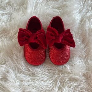 H&M Red Glitter Kids Dress Shoes